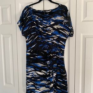 BCBG silk multicolor shift dress